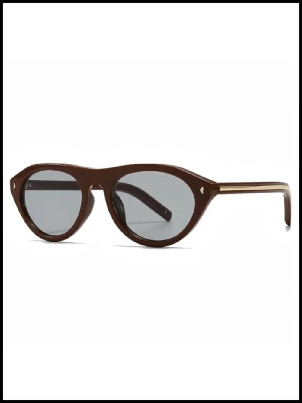 Retro Oval Cat Eye Sunglasses with UV400 Protection